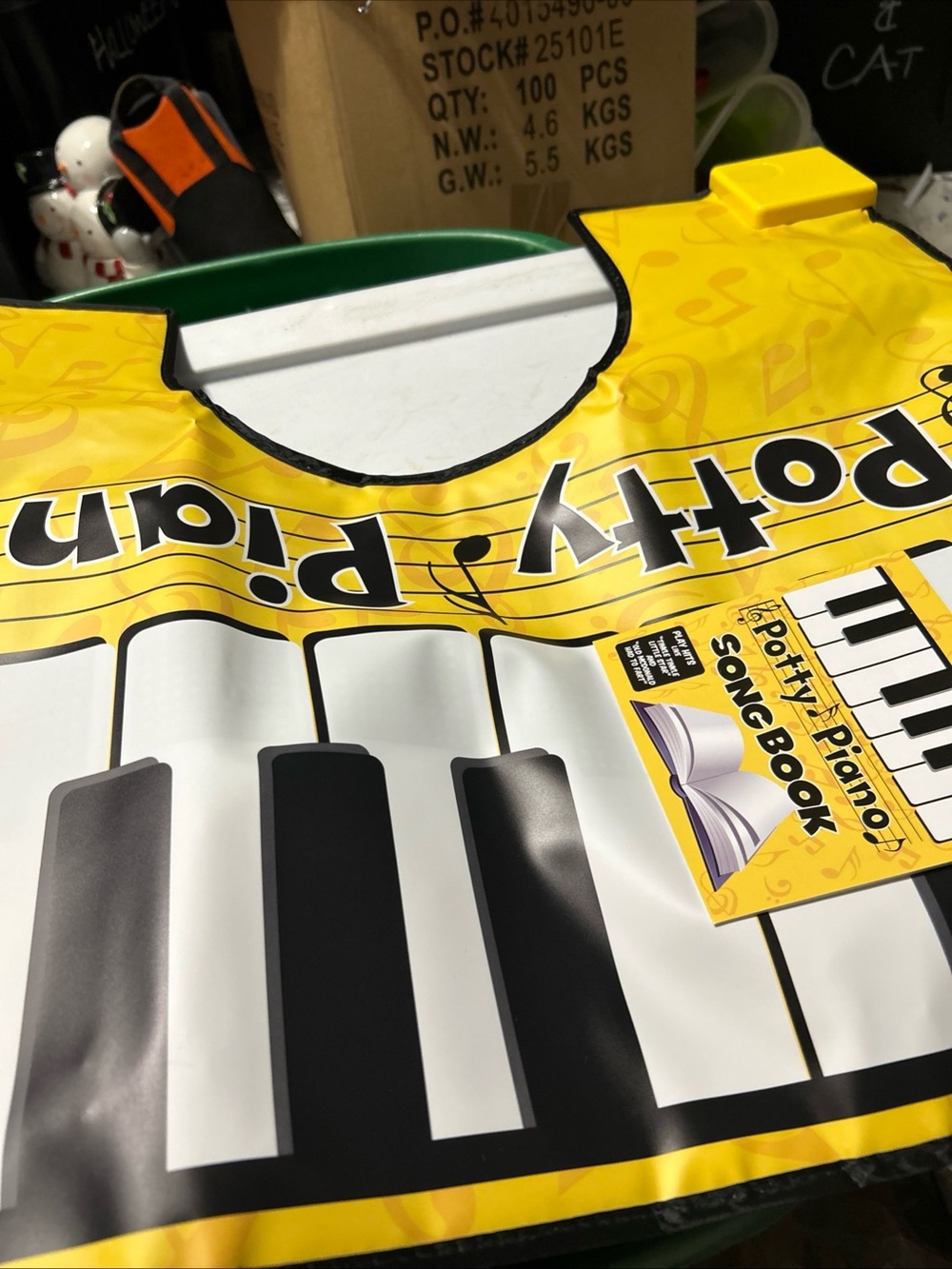 Potty Piano Kids Apron with Songbook - Yellow